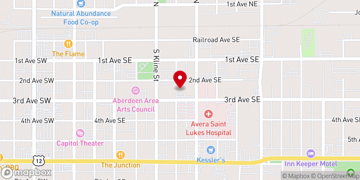 Map showing location of Sacred Heart Parish