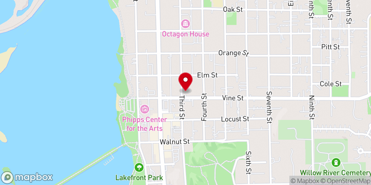 Map showing location of Living Vine Community Church