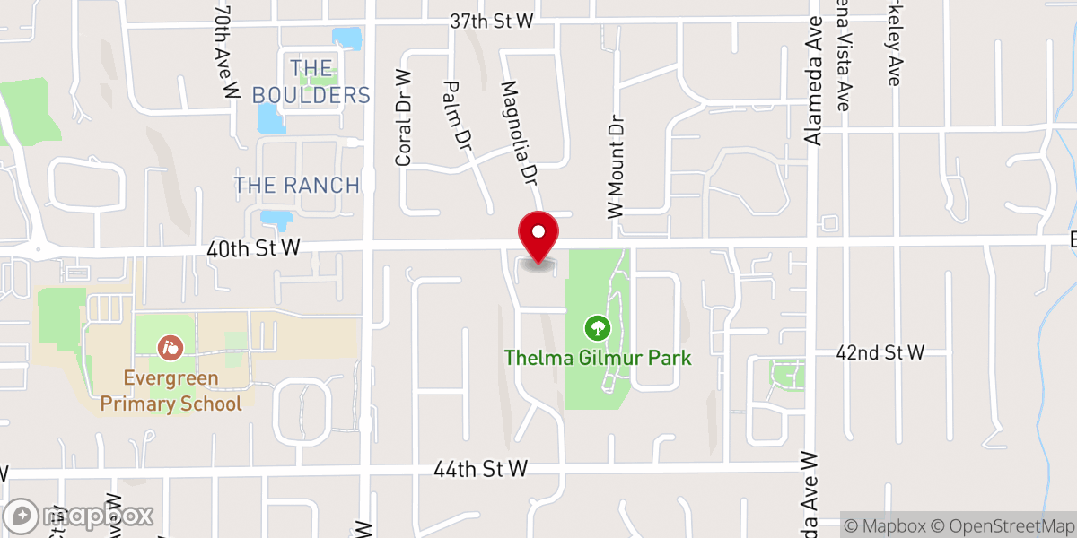 Map showing location of Fircrest Presbyterian Church