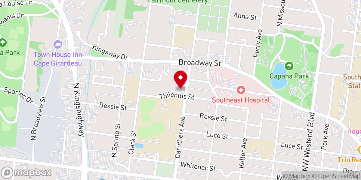 Map showing location of Grace United Methodist Church