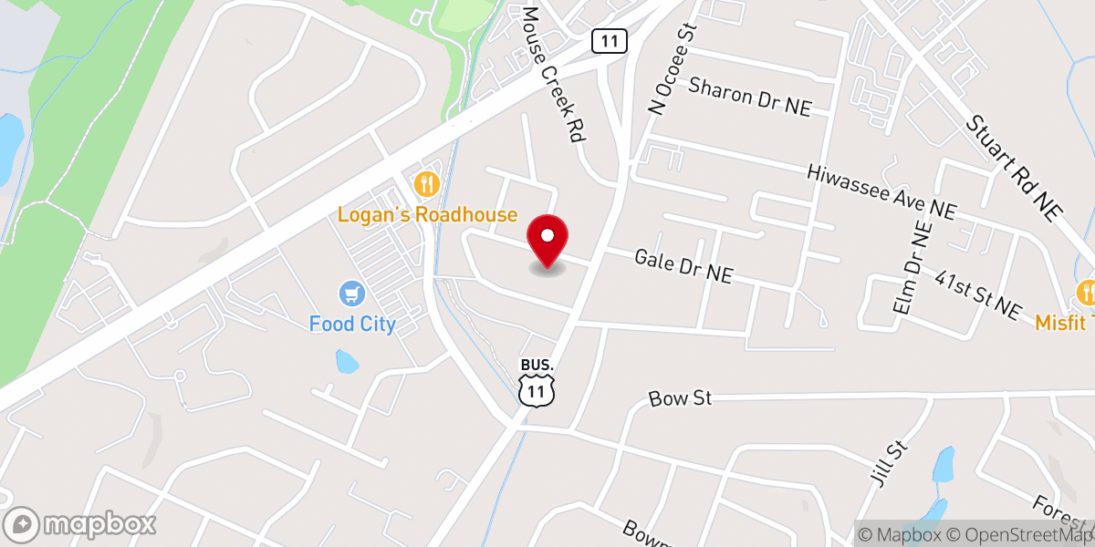 Map showing location of First Christian Church