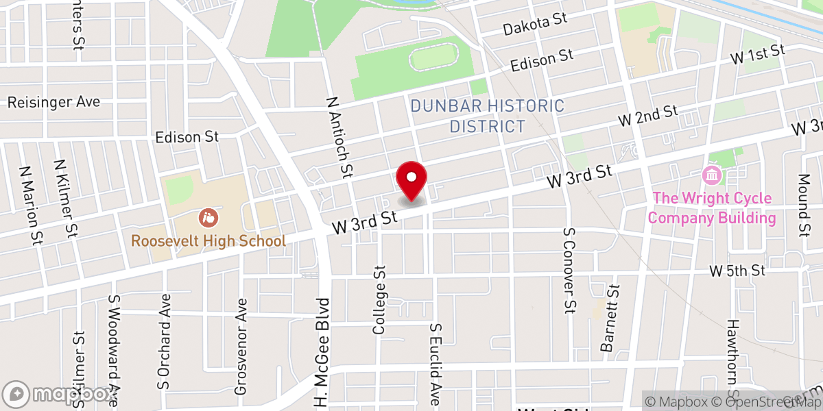 Map showing location of Mt Enon Baptist Church