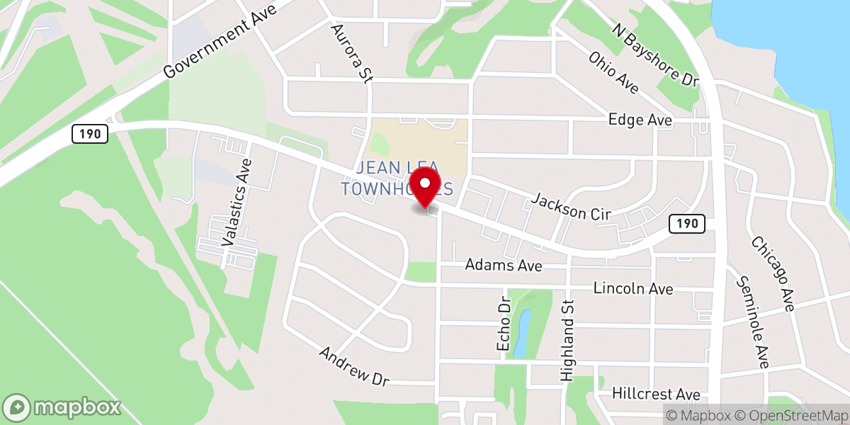 Map showing location of Bethel Baptist Church