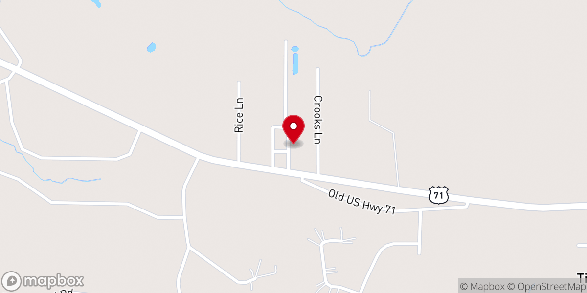 Map showing location of Powells Party Rentals