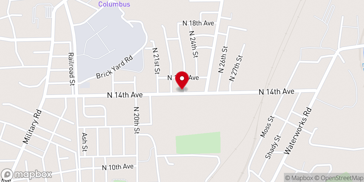 Map showing location of Mount Zion Missionary Baptist Church