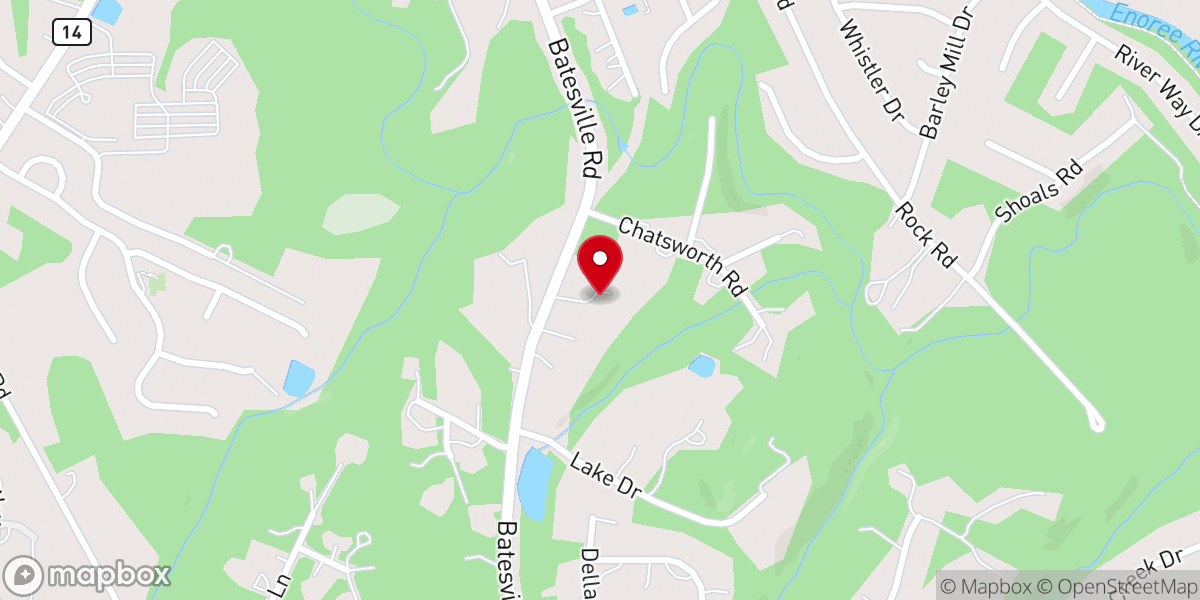 Map showing location of Wesley Chapel United Methodist