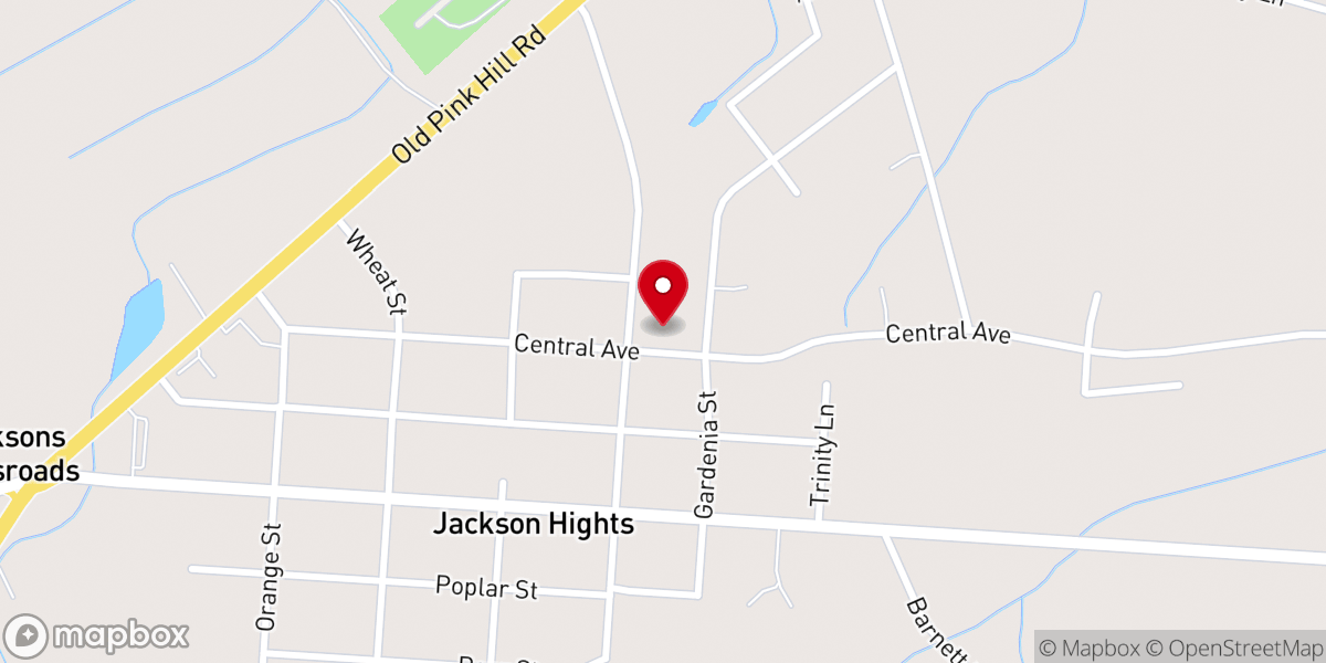 Map showing location of Jackson Heights OFWB Church