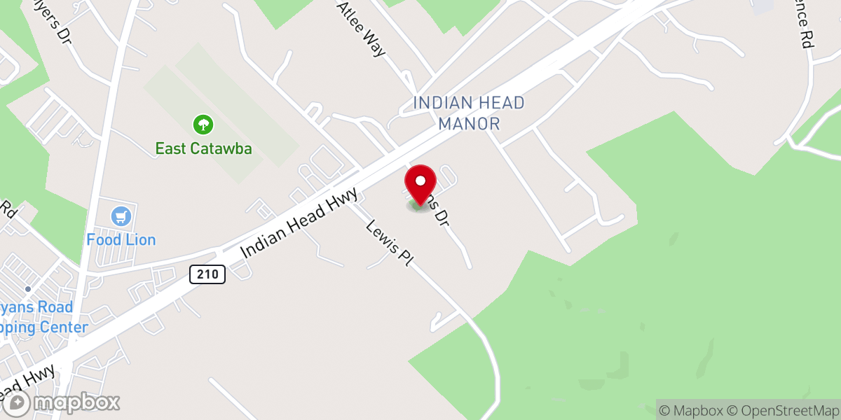 Map showing location of Grace Baptist Day Care Center