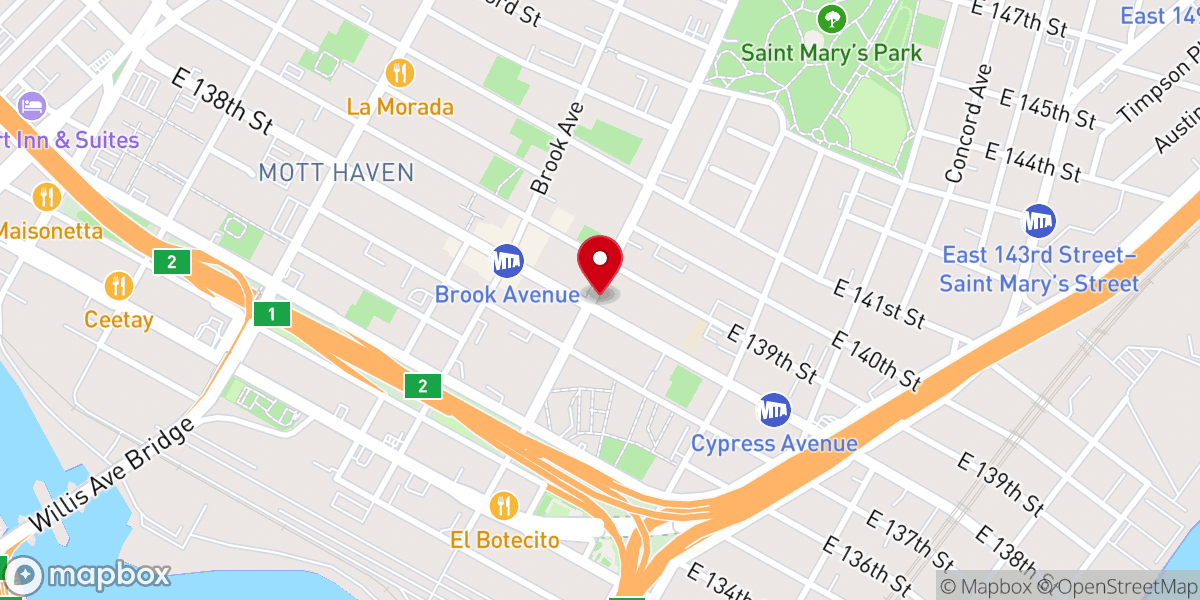 Map showing location of CityMD Mott Haven Urgent Care - Bronx
