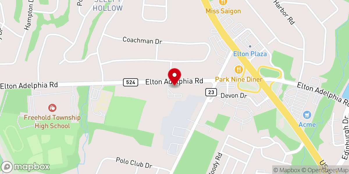 Map showing location of Hope Lutheran Church
