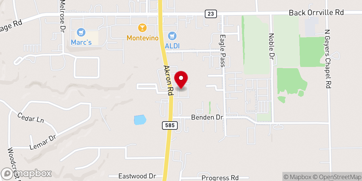 Map showing location of First Church of God