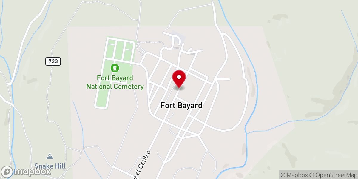 Map showing location of Fort Bayard National Historic Landmark