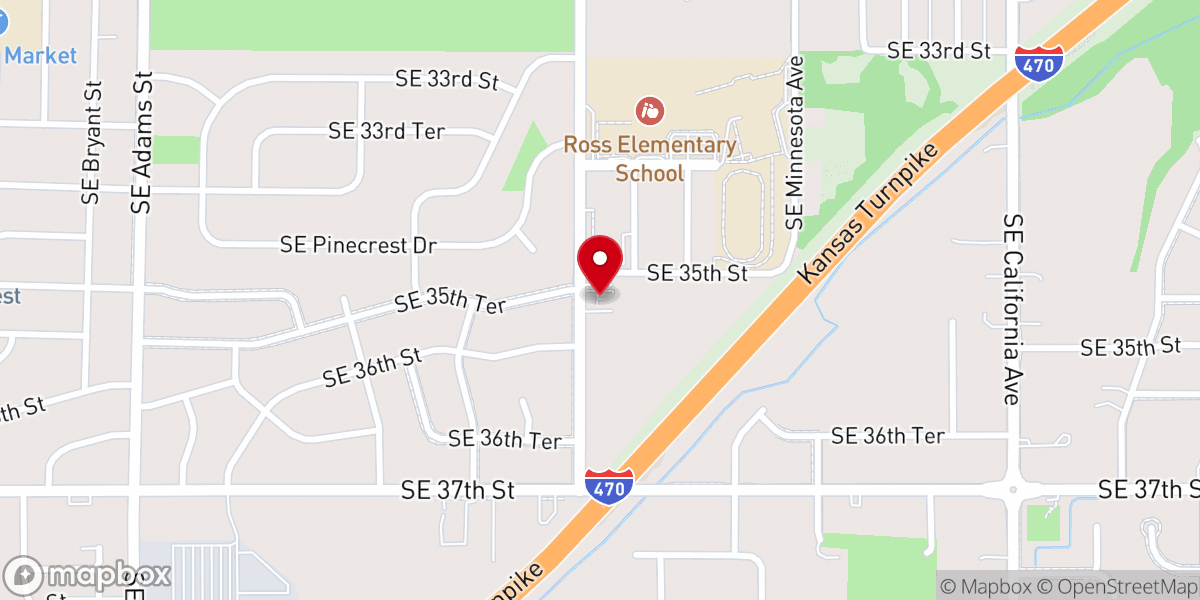 Map showing location of Indiana Avenue Church of Christ