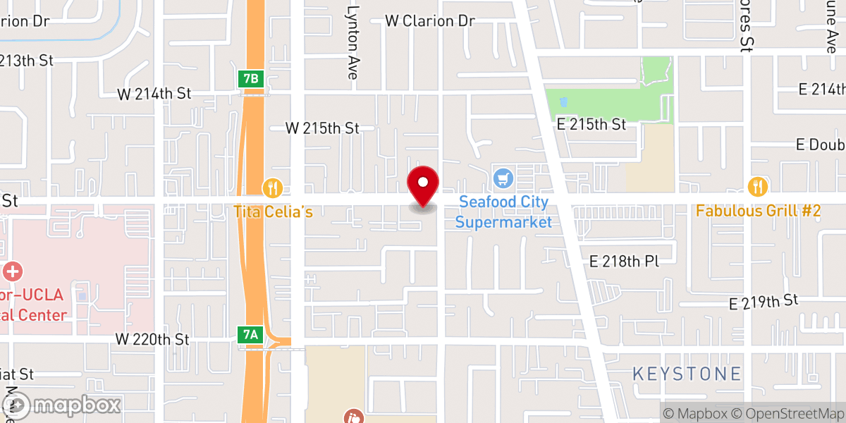 Map showing location of Samoan Congregational Church