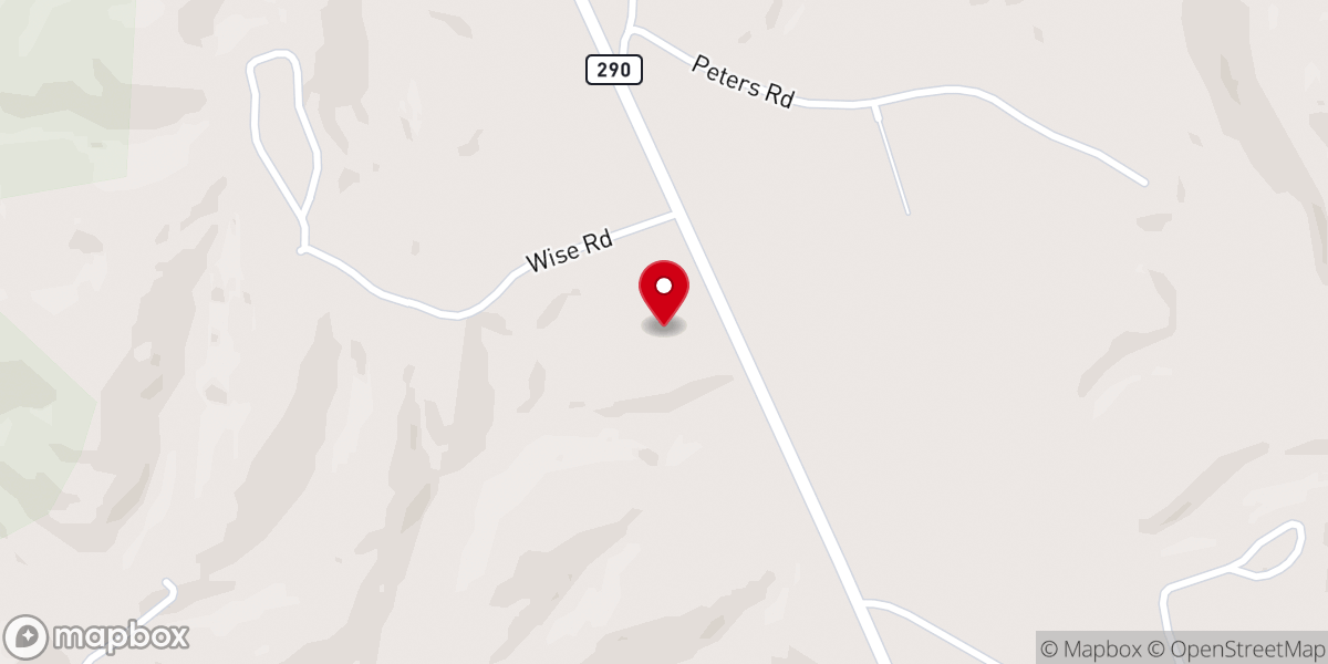 Map showing location of Bond Holiness Fellowship Hall