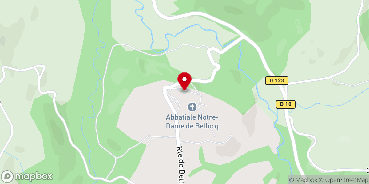 Map showing location of Abbaye de Belloc et Urt