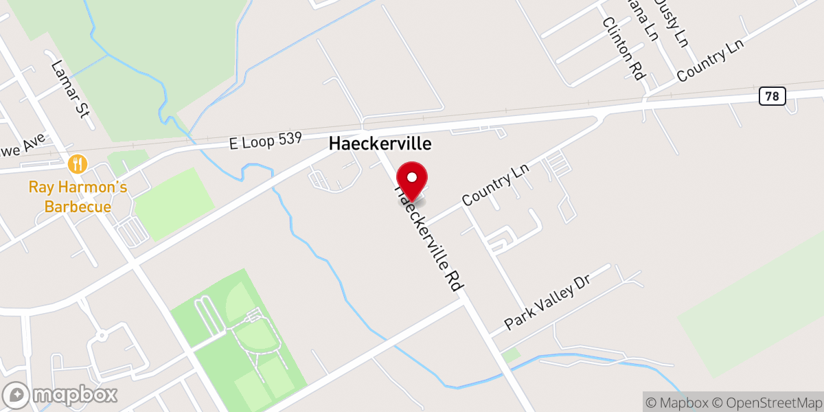Map showing location of Open Door Baptist Church
