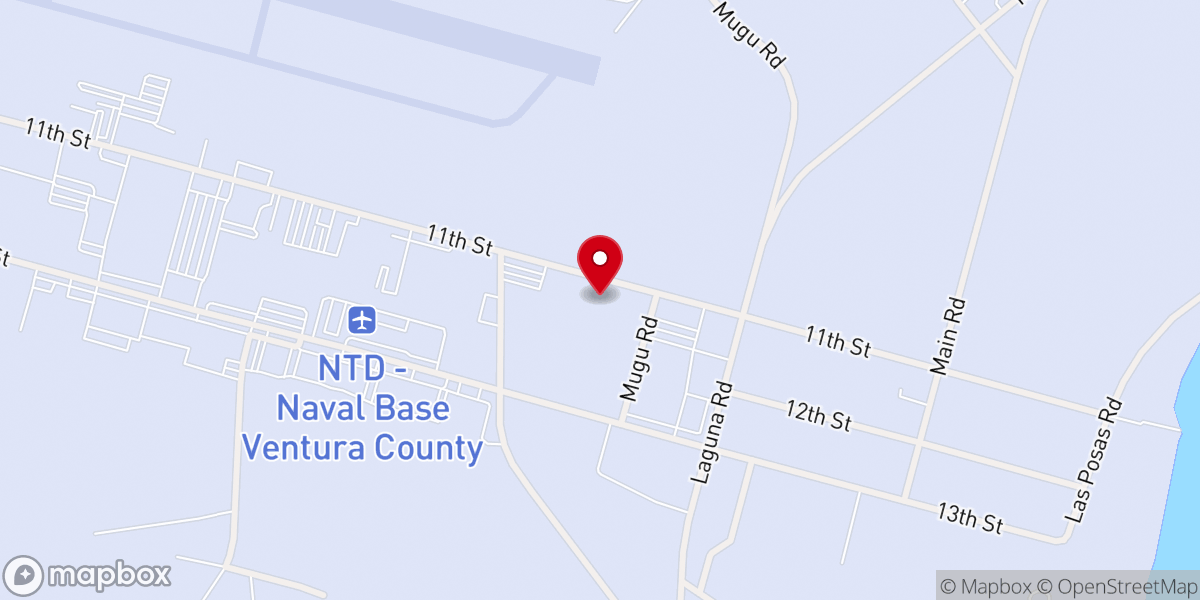 Map showing location of Naval Base Ventura County Point Mugu