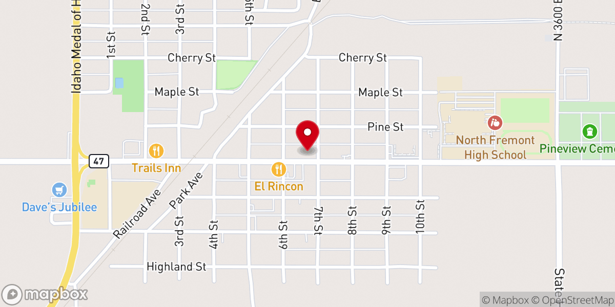Map showing location of Berean Baptist Church