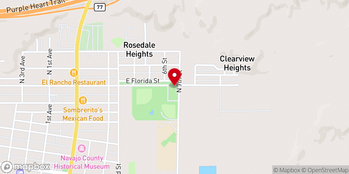 Map showing location of Holbrook Skatepark