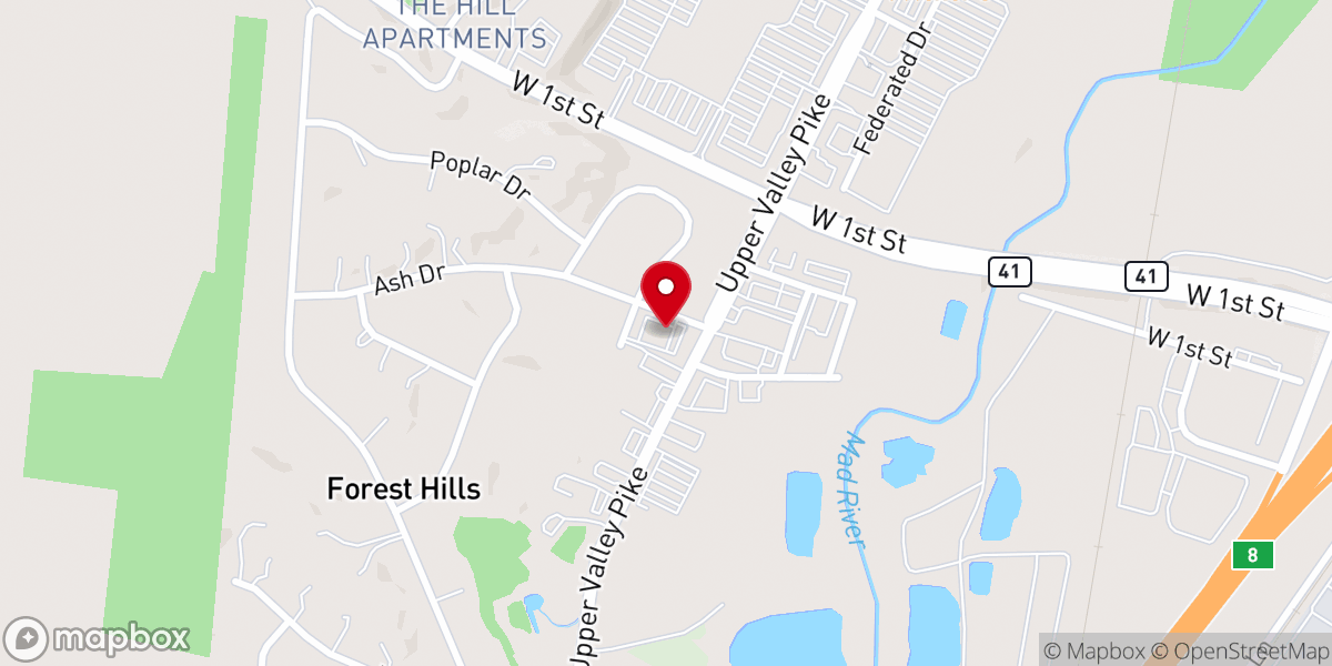 Map showing location of Greater First Baptist Church
