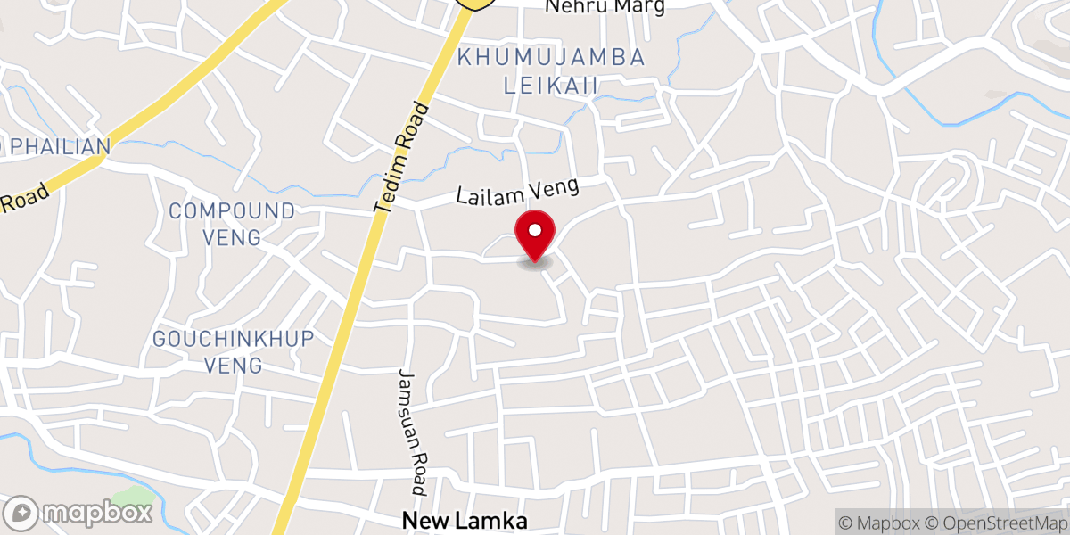 Map showing location of Jehovah Jireh AG Church