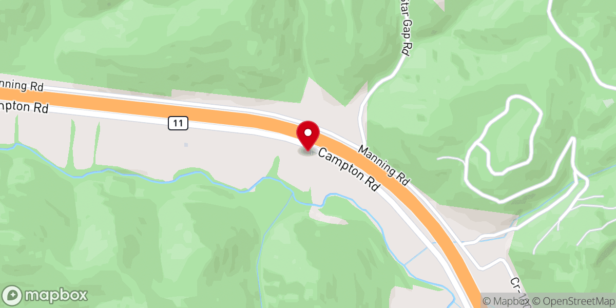 Map showing location of Middle Fork Church