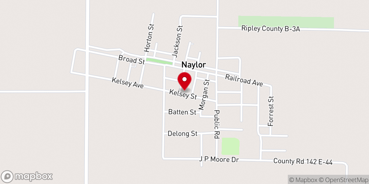 Map showing location of Naylor Missionary Baptist Church