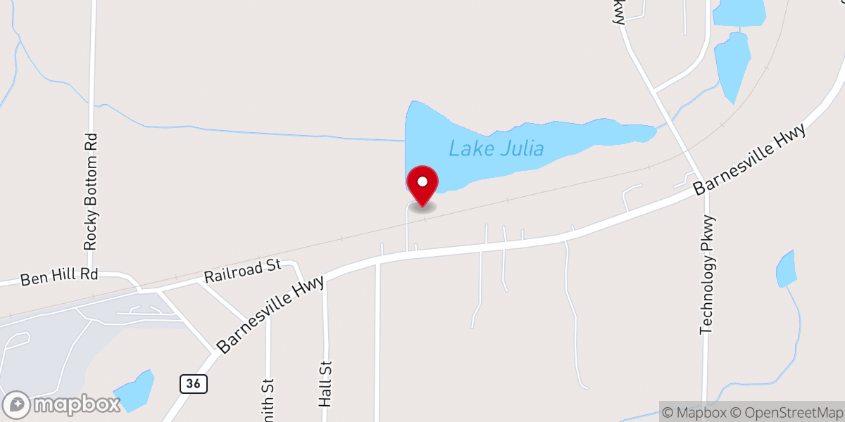Map showing location of Calvary Church