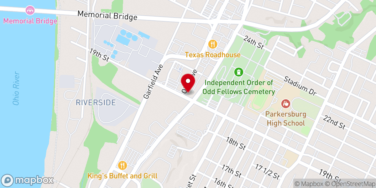 Map showing location of 19th St Church of God