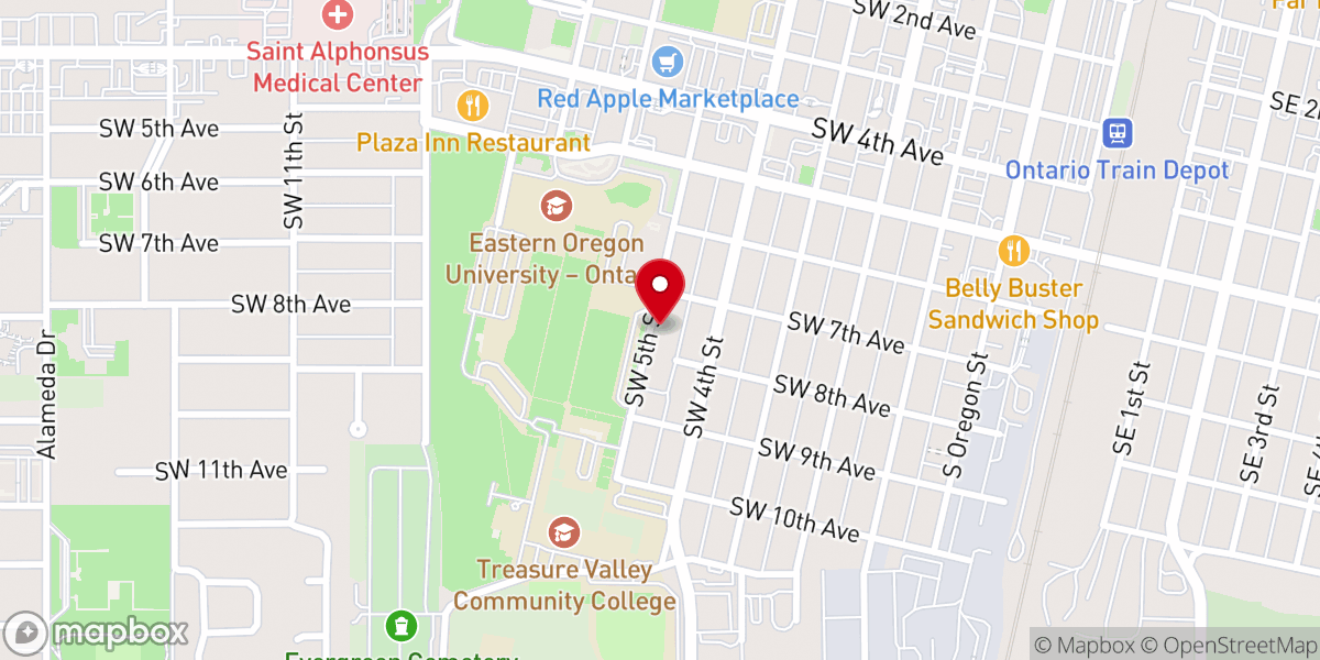 Map showing location of Next Chapter Food Pantry