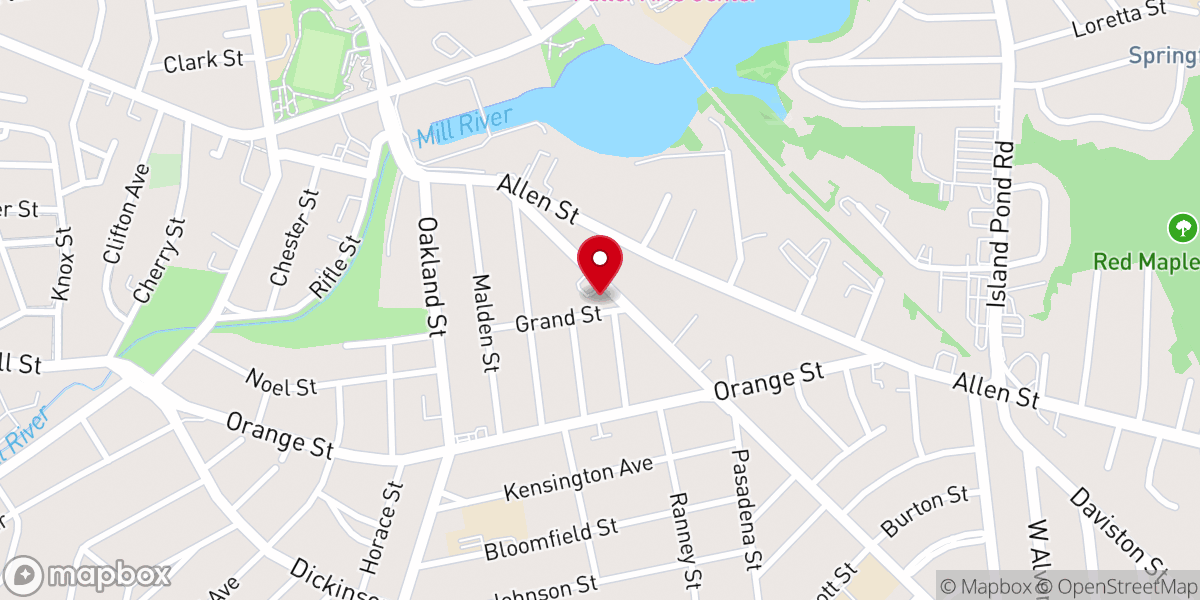 Map showing location of Springfield Wesleyan Church