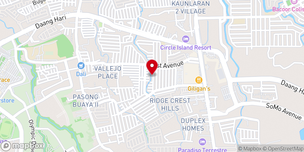 Map showing location of Our Lady of the Sacred Heart Parish Church - Citihomes Subdivision, Molino IV, Bacoor City, Cavite (Diocese of Imus)