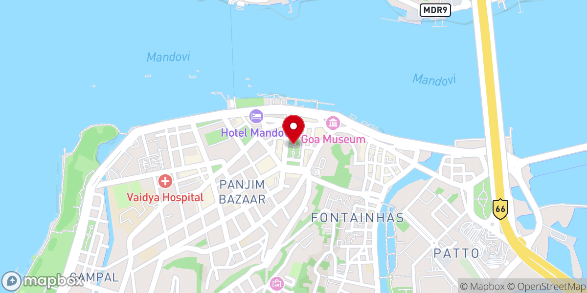 Map showing location of Garcia de Orta garden
