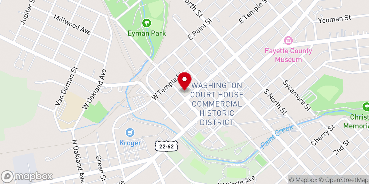 Map showing location of First Presbyterian Church