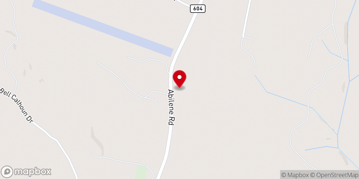 Map showing location of New Hope Baptist Church