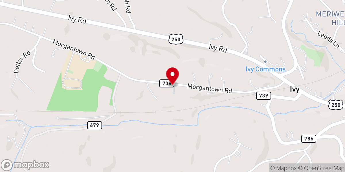 Map showing location of Mount Calvary Baptist Church