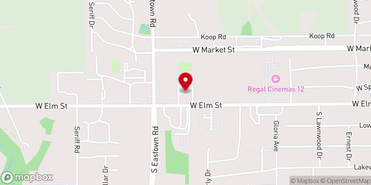 Map showing location of Calvary Bible Church