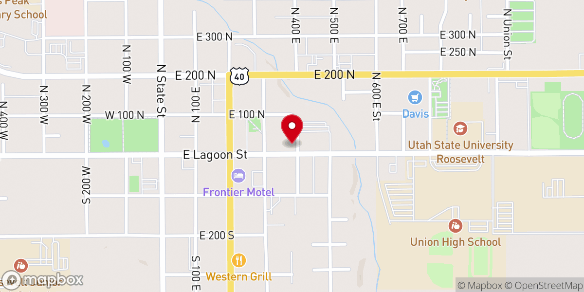 Map showing location of Uintah Basin Standard