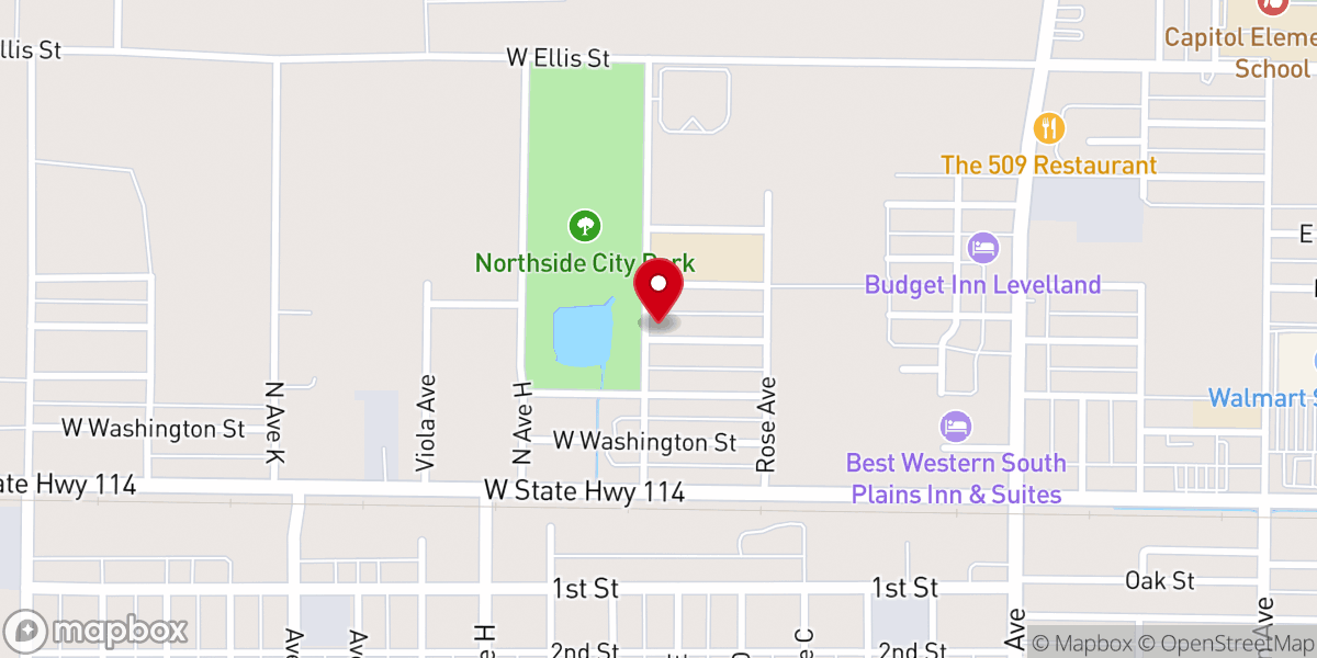 Map showing location of Morning Star Baptist Church