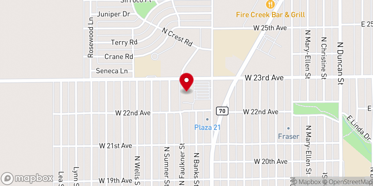 Map showing location of Trinity Fellowship Church