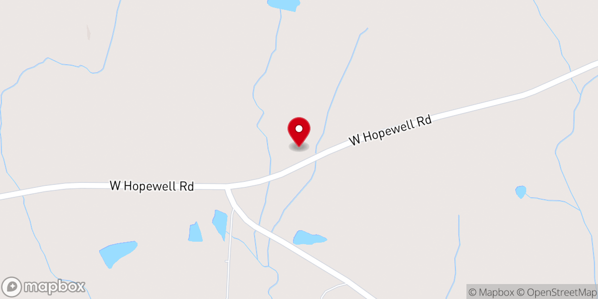 Map showing location of New Lebanon Church