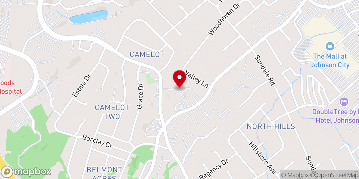Map showing location of Grace Free Will Baptist Church