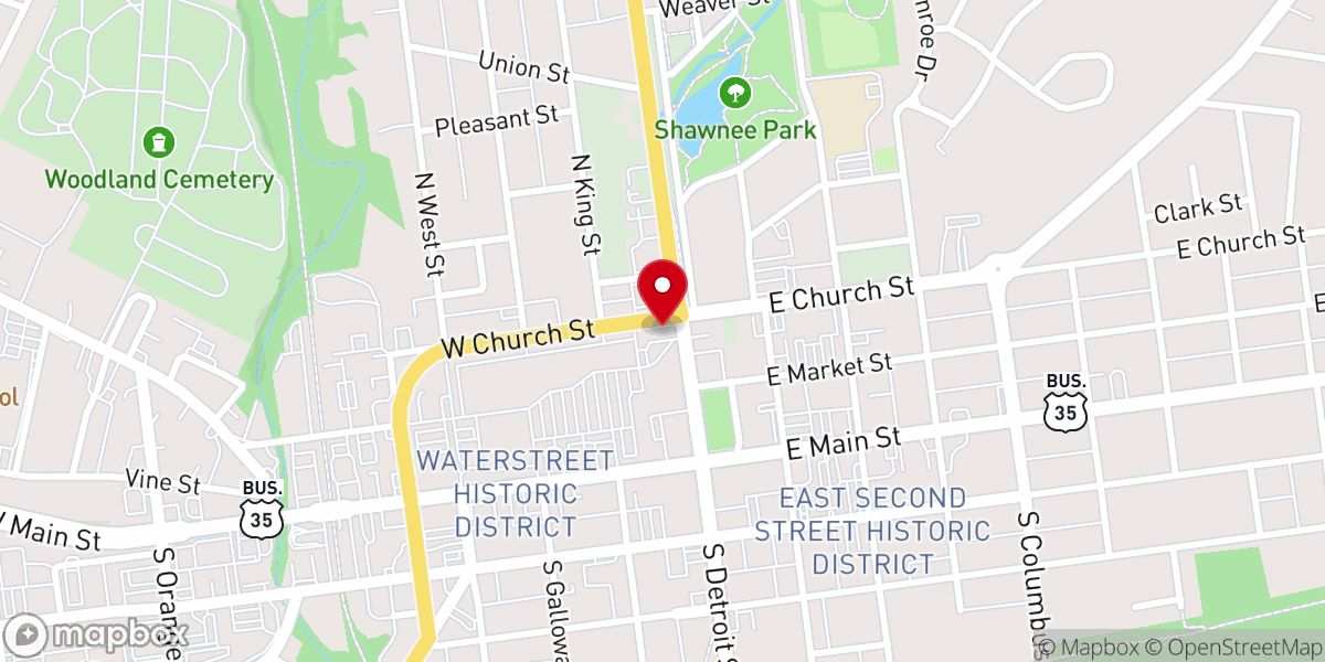 Map showing location of Cornerstone Bible Church