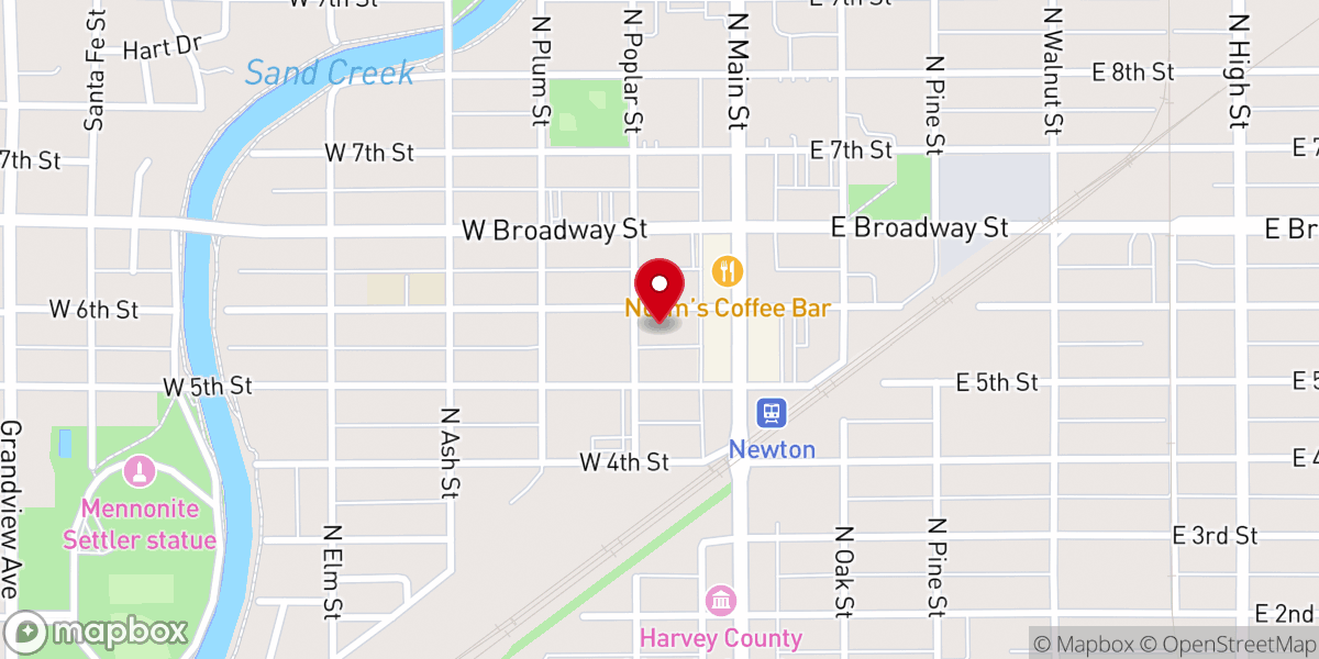 Map showing location of Newton Chapel