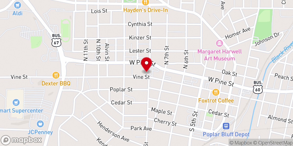 Map showing location of Sacred Heart Catholic School