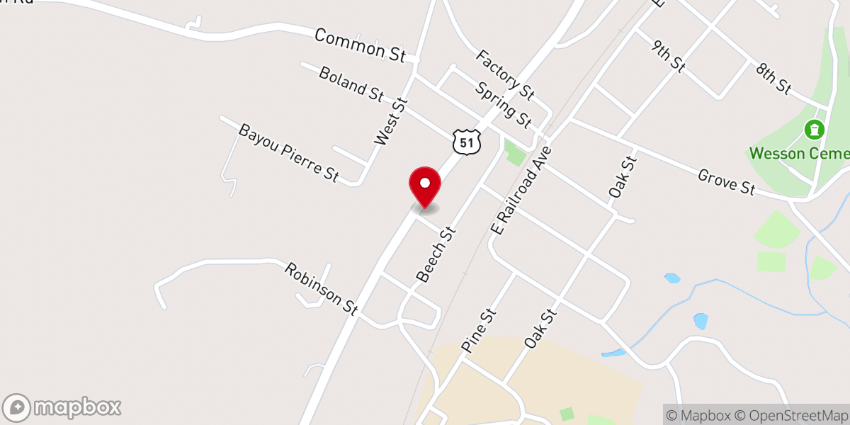 Map showing location of DECELL MEMORIAL UNITED METHODIST CHURCH