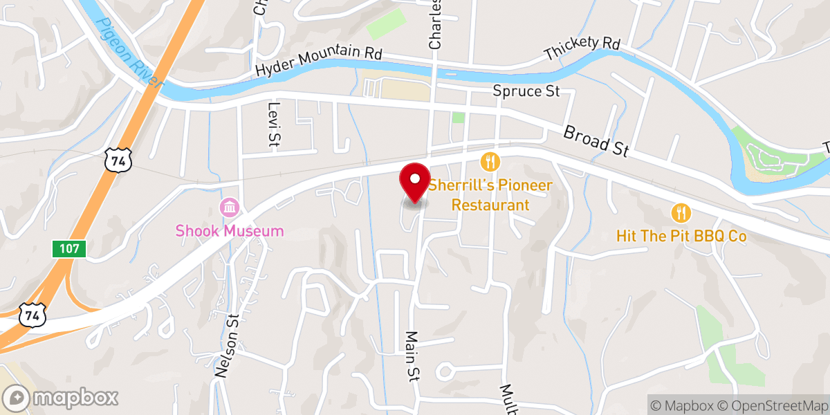Map showing location of Clyde Central United Methodist Church