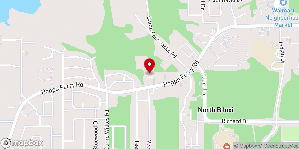 Map showing location of Popps Ferry Baptist Church