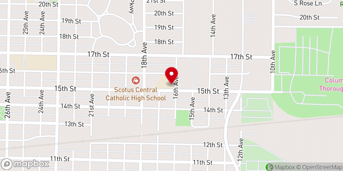 Map showing location of St. Bonaventure Catholic Elementary School- Columbus Catholic Schools